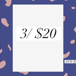 NOT FOR SALE - 3/$20 GOING ON NOW!!!